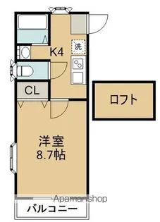 1Kの間取り画像