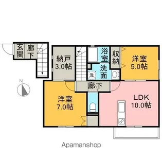 エスポワール矢立【2階】の間取り