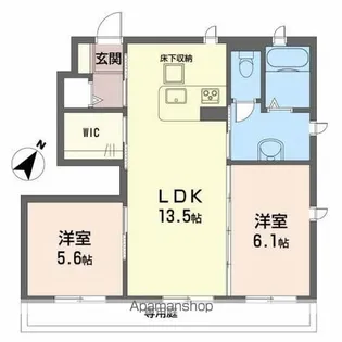 シャーメゾン・クレセオ D棟【1階】の間取り
