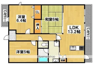 シャトーアネックス【503号室号室】の間取り