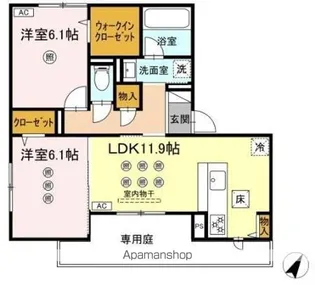 メゾン ココル【1階】の間取り