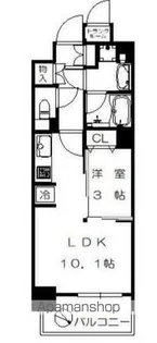 フェルモ横浜桜木町【9階】の間取り