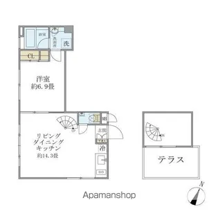 アプリーレ赤坂【4階】の間取り