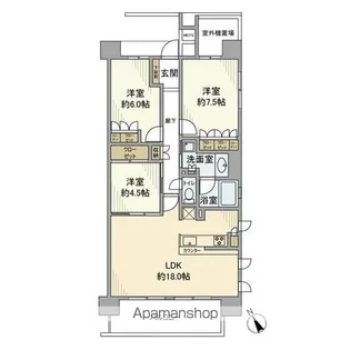 ザ・ライオンズ三郷中央【12階】の間取り