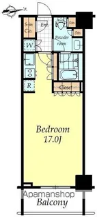 コンフォリア新宿イーストサイドタワー【16階】の間取り