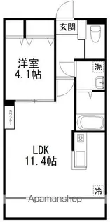 クオーレ鷺沼【1階】の間取り