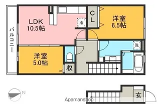 エスポワールⅠ【2階】の間取り