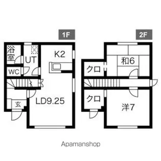 サトミハイツB【1号室】の間取り