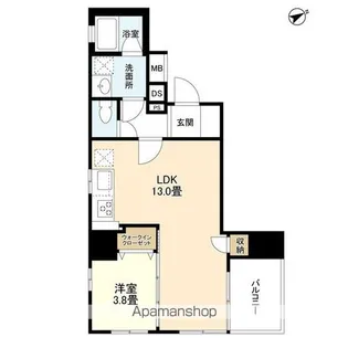 リバーレ浅草駒形【9階】の間取り