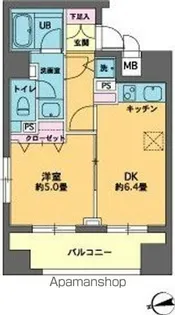 カスタリア新富町【8階】の間取り
