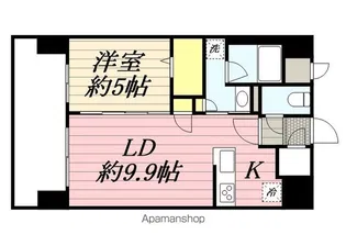 ブランシエスタ千早RJR【6階】の間取り