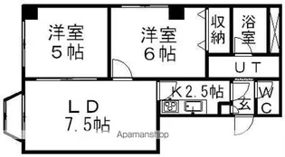 ダイアローグ南35条【203号室】の間取り