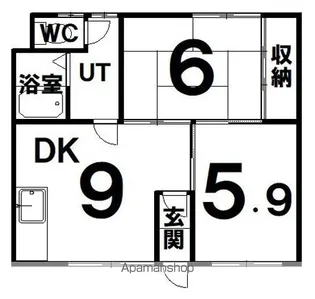 2DKの間取り画像