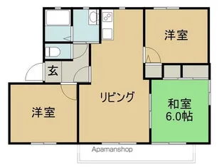 吉田HDSハイムB棟【201号室】の間取り