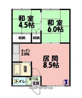 シティハイムパセオ【203号室】の間取り