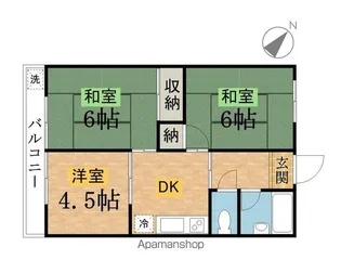 東浅川ハイツ【2階】の間取り