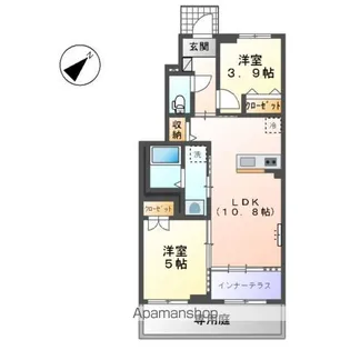 GRANDIR【102号室】の間取り