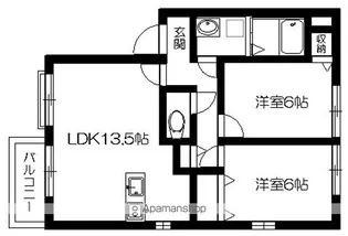 サンライズⅢ【102号室】の間取り