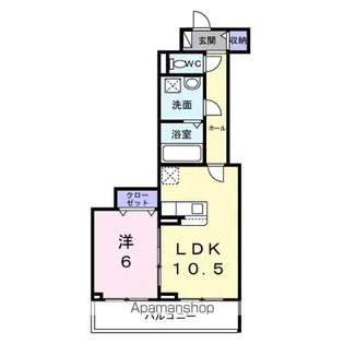 ユニゾン安満 A棟【3階】の間取り