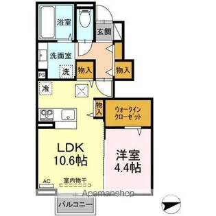 ユニヴェールⅡ C棟【1階】の間取り