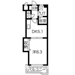 レジデンス黒龍【3階】の間取り