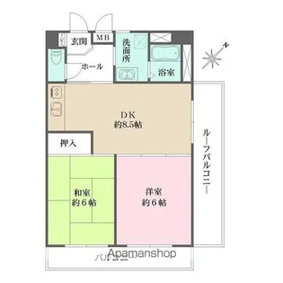 ビラ松濤【6階】の間取り