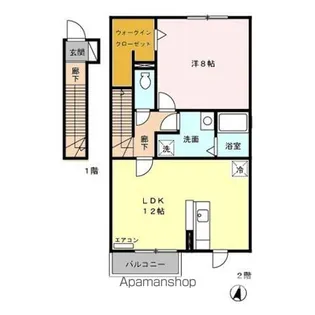 ロイヤルタウン染地台 C【2階】の間取り