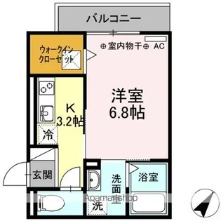 ジュネス東静岡【113号室】の間取り