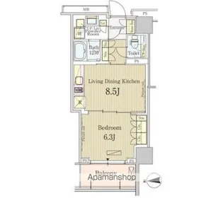 パークアクシス池田山【4階】の間取り