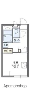 レオパレス輝【2階】の間取り