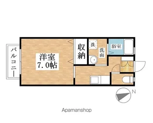 ハウスきらら【2階】の間取り