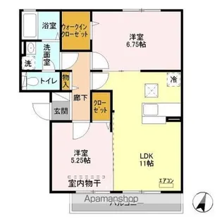 ハイライズ【1階】の間取り