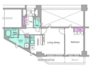 レジディア文京音羽【6階】の間取り