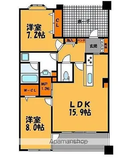 アンピール舞鶴【11階】の間取り