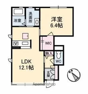 プロヌーブ原田町 A棟【1階】の間取り