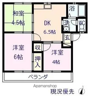 コーポ飛鳥B【101号室】の間取り