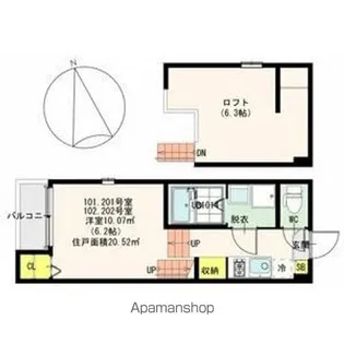 シャトー・ロマーニ【2階】の間取り