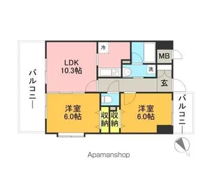 キルンズ博多駅南【13階】の間取り