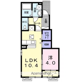 ジュネス・アルモニー【1階】の間取り