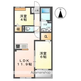 メゾン・リヴェール【2階】の間取り