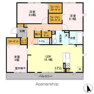 リヴェール南流山 C【2階】の間取り