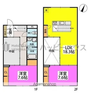 PATIO PARK【4F号室】の間取り