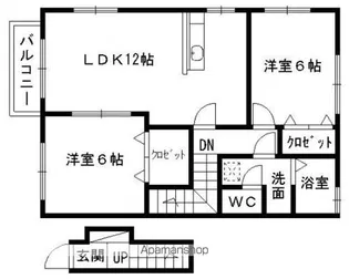 ヨーロピアンシャレー山ノ内 A棟【2階】の間取り