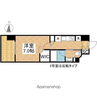 ザ・パークハビオ新栄【14階】の間取り