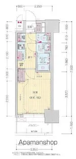 プレサンス太閤通駅前デュプル【11階】の間取り