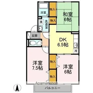 セジュール岡本 C棟【1階】の間取り