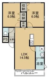 ラ・ターシュ【102号室】の間取り