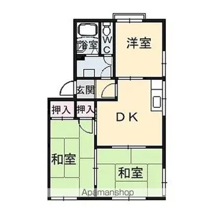 太華ハイツ C【1階】の間取り