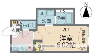 カインドネス所沢久米【201号室号室】の間取り