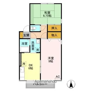 グレイス・ランド B【2階】の間取り